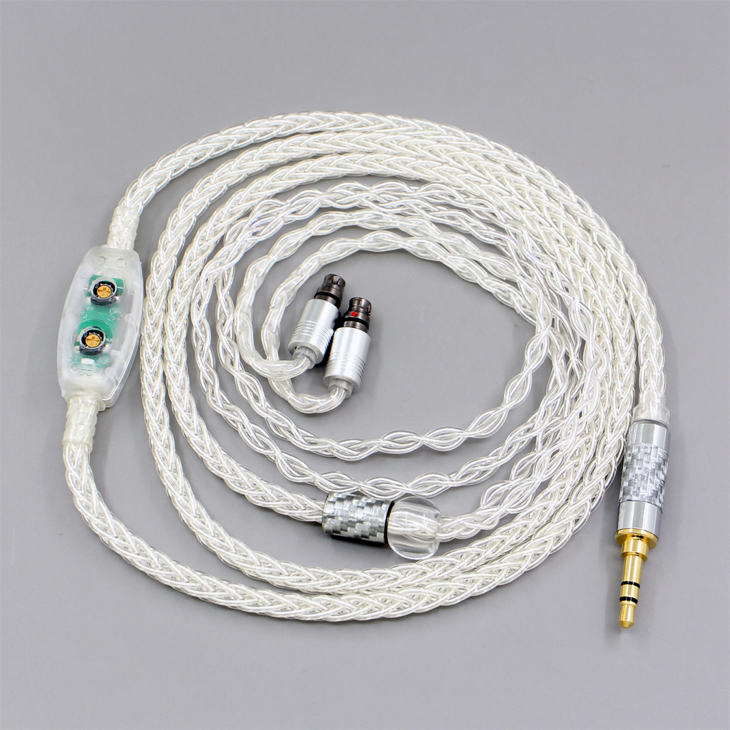 99% Pure Silver 8 Core Earphone Cable For Layla AION Roxanne JH AUDIO Jolene Roxanne 7pin DIY Custom